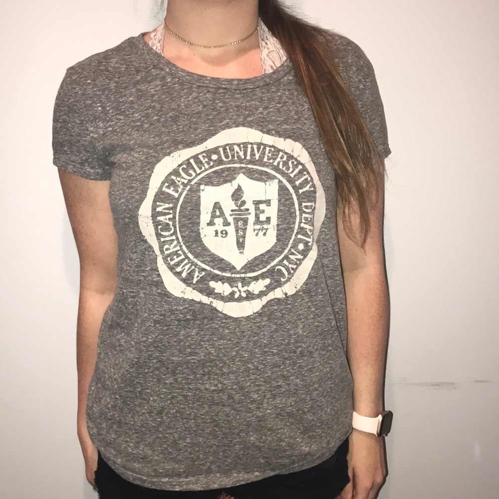 Grey American Eagle T Shirt